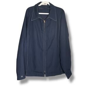 Men's London Fog Navy Blue Full Zip Lightweight Jacket 46 Regular